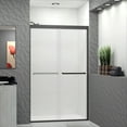 thumbnail image 3 of Transolid Fbpt487608f-R 76" High X 47" Wide Bypass Frameless Shower Door - Black, 3 of 7