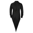 thumbnail image 3 of nerohusy Mens Vintage Tailcoat Jacket Fancy Cool Cosplay Costume Robe Long-Sleeved Costume Cosplay Swallow-Tailed Coat Tuxedo 2025 Black,M, 3 of 5