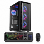 Gaming PC Desktop Computer Intel i7-6700K, GT 630, 16GB RAM, 512GB SSD, WiFi6 & BT5.4, Windows 11, with Rbg Keyboard & Mouse