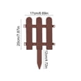 thumbnail image 3 of Mini Garden Fence With Ground Spikes,Durable Plastic Landscape Edging For Flower Beds Vegetable Patches And Outdoor Decoration(Brown), 3 of 7