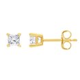 thumbnail image 4 of Unique Brilliance 0.50 Carat T.W. Princess Diamond Stud Earring in 14K Yellow Gold (I-J, I2-I3), 4 of 5