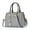 Grey, variant on Double Zipper Compartment Purses and Handbags for Women Fashion Ladies Top Handle Satchel Shoulder Bags