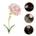 thumbnail image 3 of IBASETOY Pink Alloy Flower Brooch Pin Carnation Lapel Clip Decorative Suit Jewelry, 3 of 8