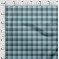 thumbnail image 3 of oneOone Rayon Grayish Blue Fabric Check Craft Projects Decor Fabric Printed By The Yard 56 Inch Wide, 3 of 4