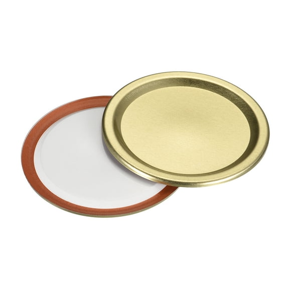 Canning Lids, 24pack - Tinplate Split-Type Mason Jar Lid, Regular Mouth Leak Proof Fits Storage Cover (Gold)