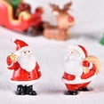 thumbnail image 5 of Lindos adornos navideños de resina, micropaisaje navideño, Papá Noel en miniatura, muñeco de nieve, adornos de escritorio, decoración de escritorio de oficina, 5 of 5