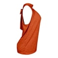 thumbnail image 6 of Endives Womens Tank Tops Halter Neck Top Casual High Neck Sleeveless Tshirt Beach Vacation Loose Fit Shirt Top Orange, 6 of 7