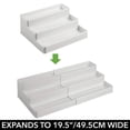 thumbnail image 4 of Estante de almacenamiento mDesign expandible de 3 niveles, gris claro, 4 of 8