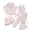 White, variant on Girls Pajama Set Dot Print Long Sleeve Collared Sleepwear and Loungewear Outfit for Kids Coffee 4 Years-5 Years