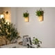 thumbnail image 3 of Apliques de pared rústicos, apliques de tarro, decoración del hogar de la granja, luces de hadas LED, planta falsa verde, decoración de interiores, iluminación de tonos cálidos. (2 paquetes) Fokelyi HMJM417-2, 3 of 5