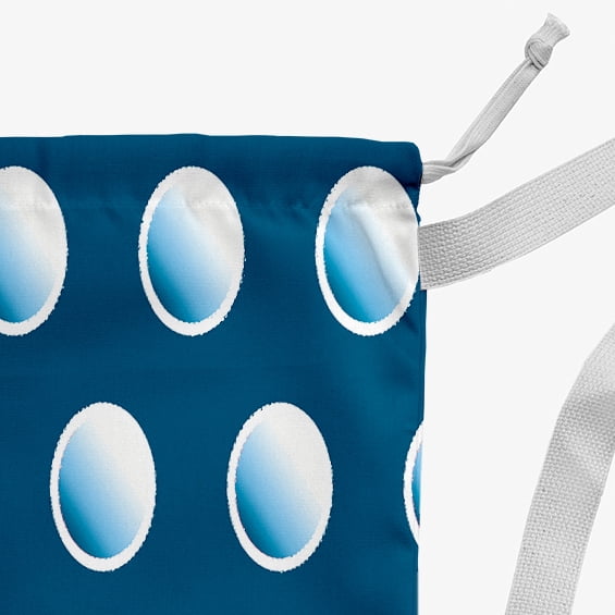 Simply Daisy Dip Dye Dots 18 x 29 inch Blue Laundry Bag