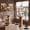 Light Brown, variant on Tribesigns Small Round Dining Table with 2 Chairs, 3-Piece Kitchen Table Counter Height Bar Table, Brown