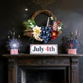 thumbnail image 4 of Patriotic Wreath Flag Sunflower Peony Artificial Flower Front Door Decor Independence Day Memorial Day 4 Sizes Wall Porch, 4 of 6