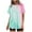 Green-B, variant on Fashion 2 Piece Outfits for Women Casual Gradient Print Crewneck Short Sleeve Oversized T Shirt Drop Shoulder Tops And Shorts Sets