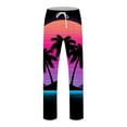 thumbnail image 3 of Afdoent Pantalons pour Hommes Printemps Été Mode Imprimé Thème Cocotier Pantalons Classiques, 3 of 5