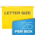 thumbnail image 4 of Pendaflex 415215YEL Reinforced Hanging File Folders- Kraft- Letter- Yellow- 25/Box, 4 of 7