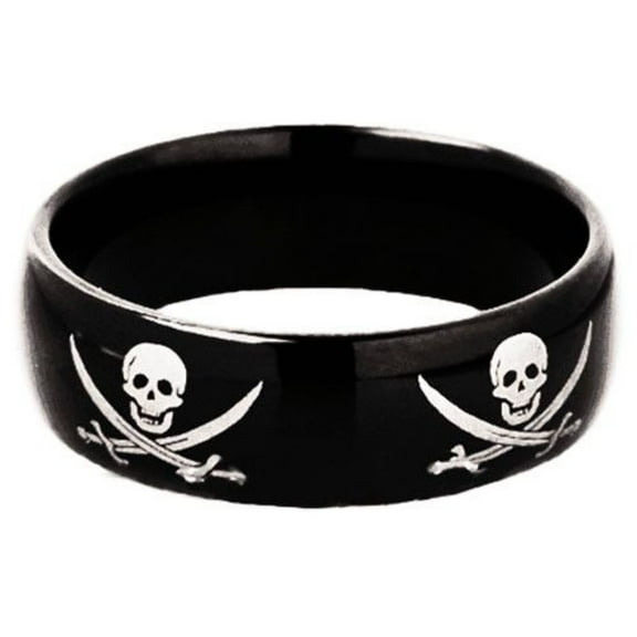 Black Tungsten Pirate Ring