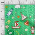 thumbnail image 2 of oneOone Velvet Sea Green Fabric Kids Sewing Craft Projects Fabric Prints By Yard 58 Inch Wide, 2 of 4