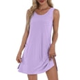 thumbnail image 2 of Sun Dresses for Women 2025 Vacation Sping Summer Casual Sundresses Women's Hawaiian Beach Eyelet Dress with Pockets, 2 of 6