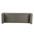 thumbnail image 4 of Saltoro Sherpi Velvet Upholstered Wooden Bench with Lift Top Storage and Tapered Feet, Gray, 4 of 6
