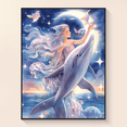 thumbnail image 2 of Diamond Painting Kits for Adults, The Daughter Of The Sea Diamond Art Kits, DIY 3D Full Round Drill Gem Diamond Puzzles, Bead Art Kit for Holiday Home Wall Art 21.7x27.6in(55x70cm), 2 of 10