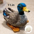 thumbnail image 3 of Simulated Wild Green Duck Stuffed Animal Doll - 11'' Soft Hug Duck Plush Toy Gift for Friends, 3 of 7