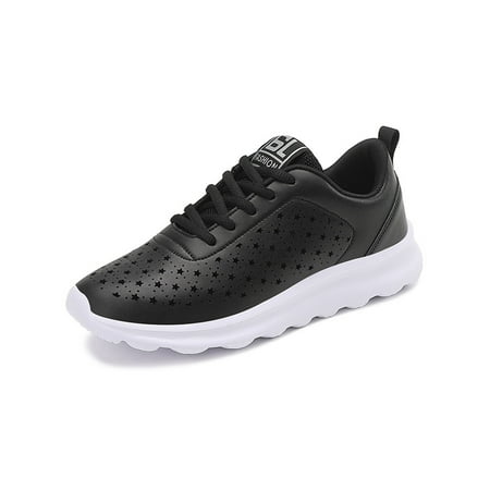 

Woobling Womens Athletic Shoes Sport Running Shoe Fitness Workout Sneakers Outdoor Trainers Non-Slip Flats Breathable Hollow Out Black 8.5