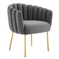thumbnail image 2 of Modway Sanna Channel Tufted Performance Velvet Armchair in Gray, 2 of 8