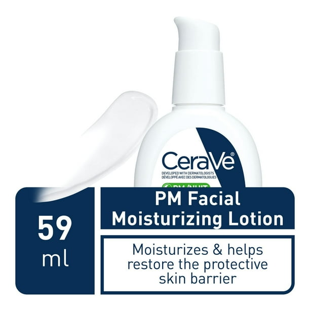CeraVe PM Facial Moisturizing Lotion, Nighttime Face Moisturizer