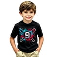 thumbnail image 4 of TGPMGRZ Boys Shirts Clothes for School Wear Cartoon Baseball Printed Short Sleeve T Shirt #A10 Black 6-7 Years, 4 of 4