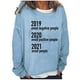 thumbnail image 1 of Sudadera de gran tamaño con estampado de letras y texto divertido para mujer, cuello redondo, manga larga, suelta, blusa individual Fridja  hkj1699, 1 of 3