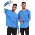 thumbnail image 3 of NELEUS Mens UPF 50+ Sun UV Protection Shirts for Fishing Hiking Workout Long Sleeve with Thumb Hole,Gray+Navy Blue+Light Blue,US Size S, 3 of 8