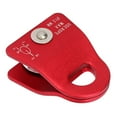 thumbnail image 2 of Outdoor Climbing Pulley, 20KN Portable Semicircle Hanging Point Downhill Side Plate Single Pulley Avoid Friction Blocking  For Rescuing Red, 2 of 8