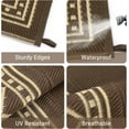thumbnail image 4 of Memoryfield 9' x 12' Outdoor Rug Waterproof, Reversible Plastic Straw Patio Mat, Portable Rug for Deck, RV, Camping & Balcony, Brown/Coffee, 4 of 8