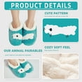 thumbnail image 3 of G&Y Women's Slipper Socks - Animal Pairable, Non-Slip Fuzzy Slipper Socks, LightGreen, XL, 3 of 6