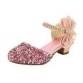 thumbnail image 1 of B91xZ Chaussures de Robe pour Petite Fille, Chaussures de Fête à Enfiler pour l'École, Rose 34, 1 of 5