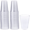 thumbnail image 1 of Comfy Package, Clear Plastic Cups [9 oz - 80 Count] \u2013 Disposable Drinking Cups for Parties, Events, & Everyday Use \u2013 Crystal Clear, BPA-Free, Durable Polypropylene, 1 of 7