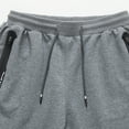 thumbnail image 2 of SWSMCLT Men's Knee Length Elastic Waist Summer Casual Sport Shorts Cotton Bend Athletic Gym Workout Drawstring Regular Fit Straight Leg Pockets Grey 32, 2 of 5