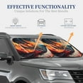 thumbnail image 4 of Sikiie Dynamic Fire Bird Art Print Foldable Car Windshield Sun Visor, Car Window Sunshade Suitable for Sedan, SUV and Truck Car Accessories-Medium, 4 of 6