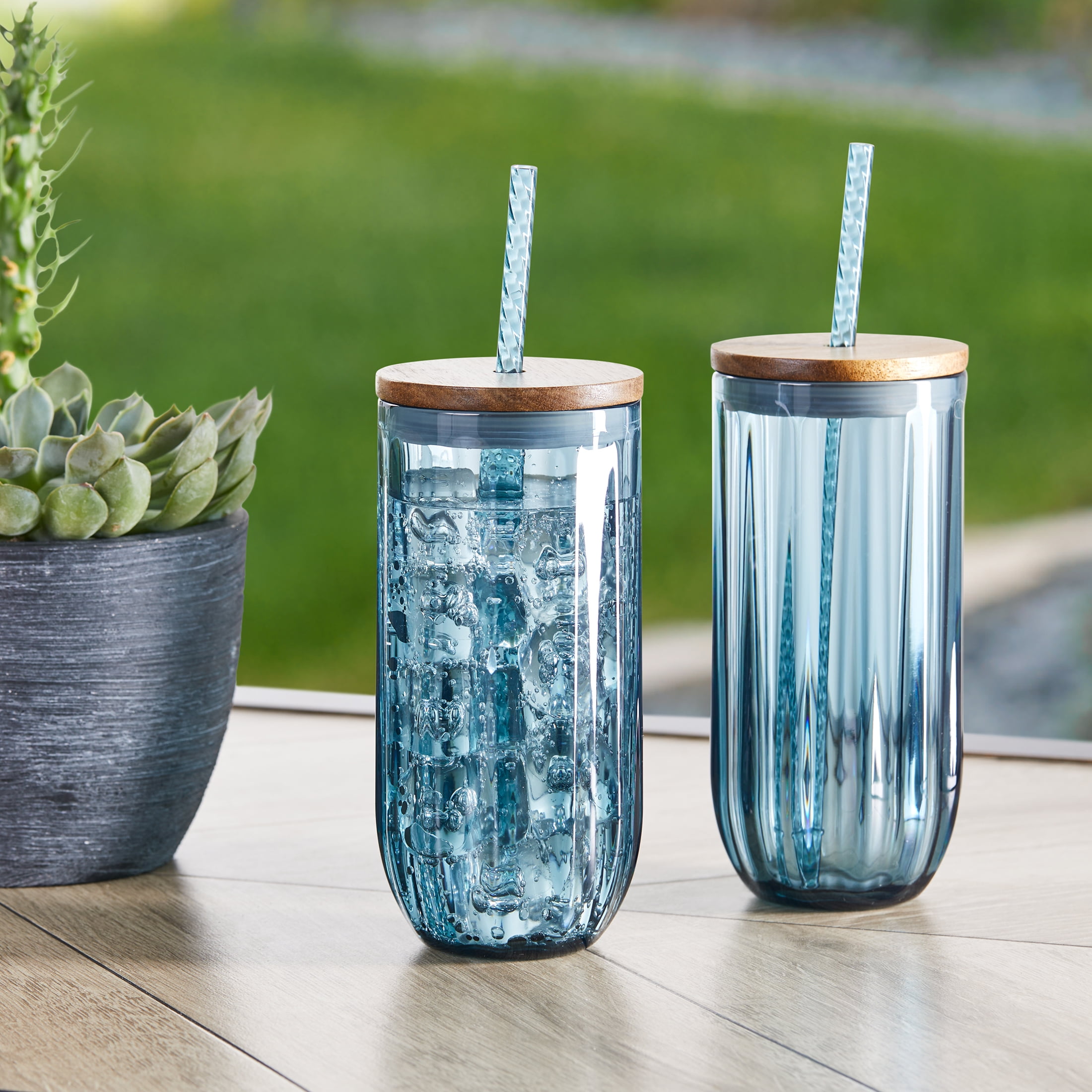 Better Homes & Gardens 4-Piece 21-Ounce Tritan Plastic Sipper and