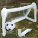 thumbnail image 5 of Portería de Fútbol Inflable Portátil | Portería Pequeña de Pvc con Red | 125 X 75 X 45 Cm | para Uso En Exteriores | Incluye Balón Inflable y Estacas para El Suelo | Blanca | Peso: 0,56 Kg | Ideal pa, 5 of 6