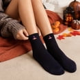 thumbnail image 4 of Garbnen Women's Halloween Crew Socks Cute Funny Graphic Mid Calf Socks Spooky Fall Winter Comfy Halloween Gift for Women, 4 of 5