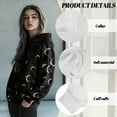 thumbnail image 6 of SCRAWLGOD Galaxy Moon Hoddies for Women Pullover Graphic Sweaters for Women Trendy with Long Sleeves Oversized Crewneck Sweatshirt Women Yoga Size S Elastic Ladies Hooded Sweaters, 6 of 7