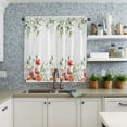 thumbnail image 4 of Spring Plant Daisy Eucalyptus Poppy Flower Rod Pocket Short Curtain Half-Curtain For Home Kitchen Door Drape Cafe Small Window, 4 of 6