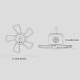 thumbnail image 2 of Remote Control Ceiling Fan Digital Display Timing Portable Indoor Outdoor Summer Hanging Tent Camper Bed Cooling Accessories, 2 of 9
