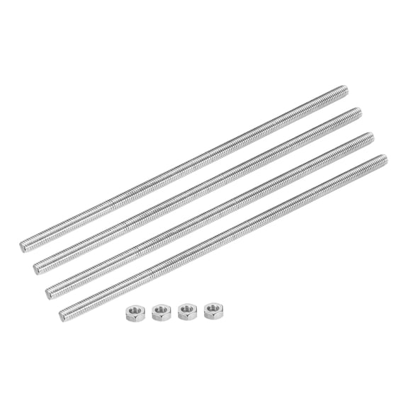 Fully Threaded Rod M5 x 100mm 0.8mm Pitch 304 Stainless Steel Right Hands 4pcs