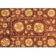 thumbnail image 1 of Ahgly Company Indoor Rectangle Abstract Brown Modern Area Rugs, 7' x 10', 1 of 4