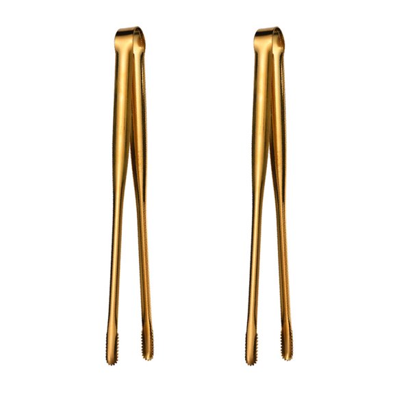 2 unids estilo japonés pinzas de barbacoa de acero inoxidable pinzas de carne de bistecas