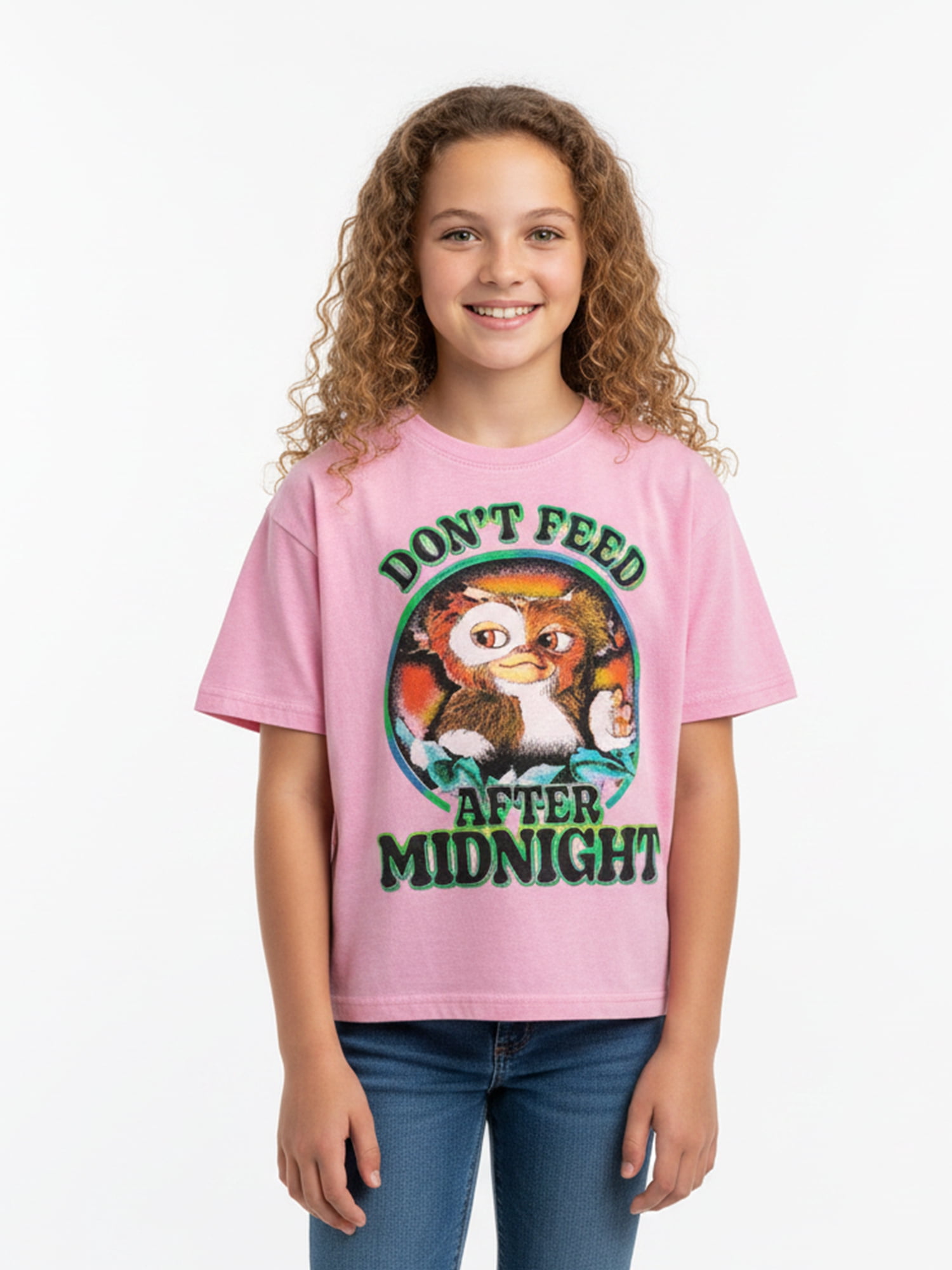 Gremlins Girl’s Boxy Halloween Crewneck Tee with Short Sleeves, Sizes 4-16