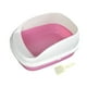 thumbnail image 1 of Caja de arena para gatos abierta, caja de arena elevada, contenedor de arena para gatos, caja de arena para mascotas, Rosa Grande, 1 of 9